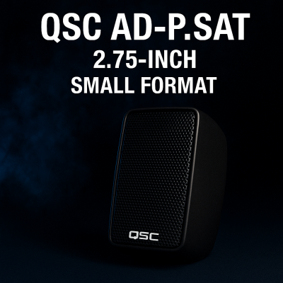 QSC AD-P.SAT ลำโพงติดตั้งแบบ Small Format ขนาด 2.75 นิ้ว สำหรับระบบเสียงเชิงพาณิชย์