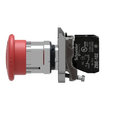 SCHNEIDER Harmony XB4 Emergency Stop Ø40mm Turn-to-Release (Metal) Model XB4BS8442