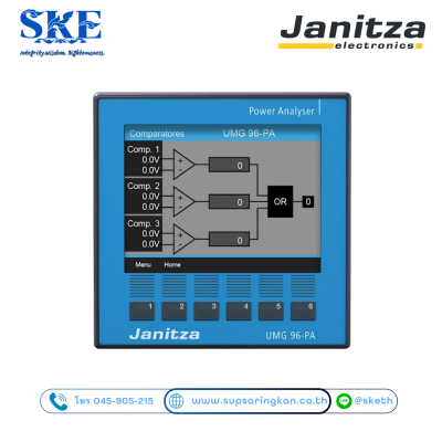 ข้อมูลทางเทคนิคและรายละเอียดการติดตั้ง Janitza UMG 96-PA อุปกรณ์วัดและวิเคราะห์ค่าพลังงานไฟฟ้าความแม่นยำสูง เหมาะสำหรับระบบ Solar Rooftop และโรงงานอุตสาหกรรมที่ต้องการบริหารจัดการพลังงานอย่างมีประสิทธิภาพ พร้อมฟังก์ชันการวัดค่า Harmonic และการแสดงผลที่ชัด