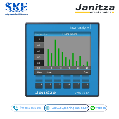 ข้อมูลทางเทคนิคและรายละเอียดการติดตั้ง Janitza UMG 96-PA อุปกรณ์วัดและวิเคราะห์ค่าพลังงานไฟฟ้าความแม่นยำสูง เหมาะสำหรับระบบ Solar Rooftop และโรงงานอุตสาหกรรมที่ต้องการบริหารจัดการพลังงานอย่างมีประสิทธิภาพ พร้อมฟังก์ชันการวัดค่า Harmonic และการแสดงผลที่ชัด