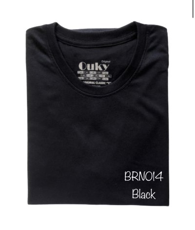 Black (สีดำ) เสื้อยืดคอกลม ดีไซน์สวย เนื้อผ้าบางเบา เนื้อผ้านุ่มสวมใส่สบาย ระบายอากาศดี ไม่ร้อนอบอ้าว(copy)