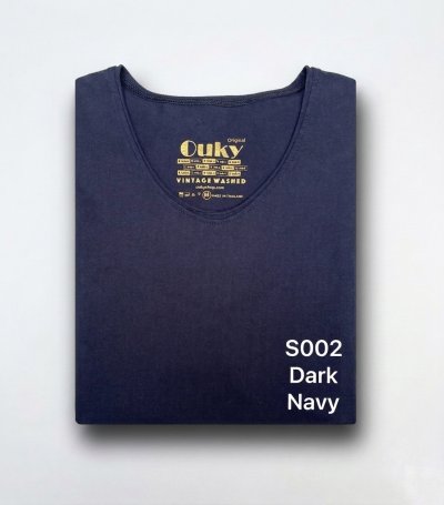 Stone Dark Navy (สีกรมฟอกสโตน) ผลิตจากผ้าฝ้าย 100% ให้ความรู้สึกนุ่มฟู เบาสบาย
