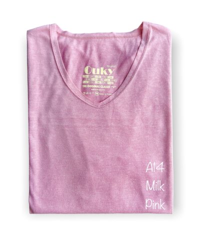 Milk Pink (สีชมพูนม) เสื้อยืดคอวีเปลือย ดีไซน์สวย เนื้อผ้าบางเบา เนื้อผ้านุ่มสวมใส่สบาย ระบายอากาศดี ไม่ร้อนอบอ้าว Milk Pink (สีชมพูนม) เสื้อยืดคอวีเปลือย ดีไซน์สวย เนื้อผ้าบางเบา เนื้อผ้านุ่มสวมใส่สบาย ระบายอากาศดี ไม่ร้อนอบอ้าว