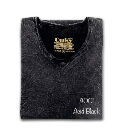 Acid Black (สีดำฟอกเอซิด) ผลิตจากผ้าฝ้าย 100% ให้ความรู้สึกนุ่มฟู เบาสบาย