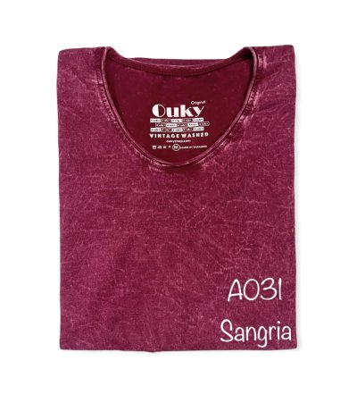 Sangria (สีแดงเลือดหมูฟอกเอซิด) ผลิตจากผ้าฝ้าย 100% ให้ความรู้สึกนุ่มฟู เบาสบาย