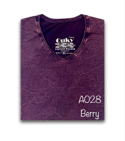 Berry (สีม่วงเข้มฟอกเอซิด) ผลิตจากผ้าฝ้าย 100% ให้ความรู้สึกนุ่มฟู เบาสบาย