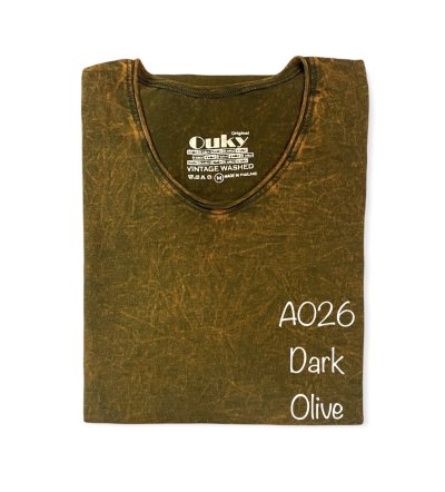 Dark Olive (สีเขียวขี้ม้าเข้มฟอกเอซิด) ผลิตจากผ้าฝ้าย 100% ให้ความรู้สึกนุ่มฟู เบาสบาย