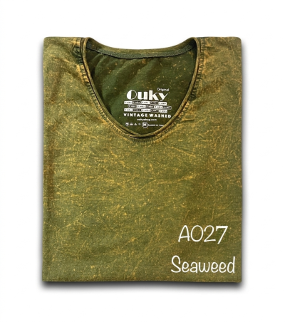 Seaweed (สีเขียวขี้ม้าฟอกเอซิด) ผลิตจากผ้าฝ้าย 100% ให้ความรู้สึกนุ่มฟู เบาสบาย