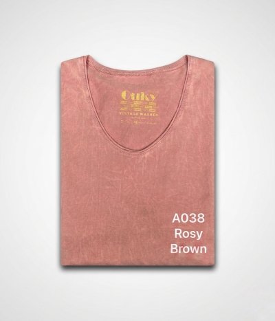 Rosy Brown (สีชมพูกะปิฟอกเอซิด) ผลิตจากผ้าฝ้าย 100% ให้ความรู้สึกนุ่มฟู เบาสบาย