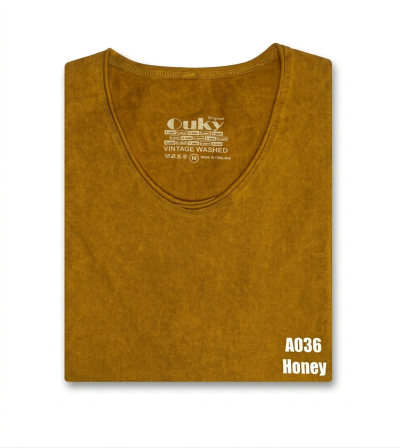 Honey (สีเหลืองมาสตาทฟอกเอซิด) ผลิตจากผ้าฝ้าย 100% ให้ความรู้สึกนุ่มฟู เบาสบาย