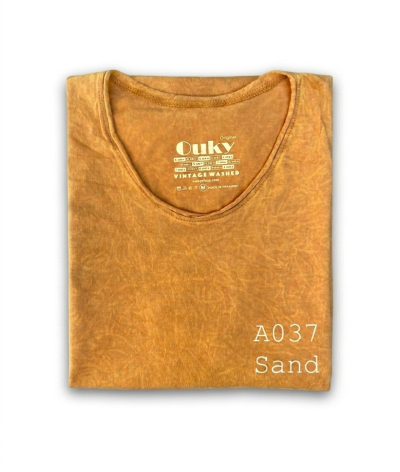 Sand (สีเหลืองมาสตาทฟอกเอซิด) ผลิตจากผ้าฝ้าย 100% ให้ความรู้สึกนุ่มฟู เบาสบาย