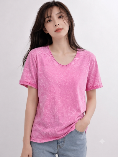 Pink (สีชมพูฟอกเอซิด) ผลิตจากผ้าฝ้าย 100% ให้ความรู้สึกนุ่มฟู เบาสบาย
