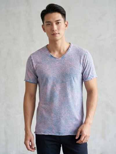 Big Taro (สีฟ้าหม่นฟอกเอซิด) ผลิตจากผ้าฝ้าย 100% ให้ความรู้สึกนุ่มฟู เบาสบาย