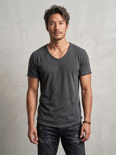 Smoke Grey (สีเทาเข้มฟอกเอซิด) ผลิตจากผ้าฝ้าย 100% ให้ความรู้สึกนุ่มฟู เบาสบาย
