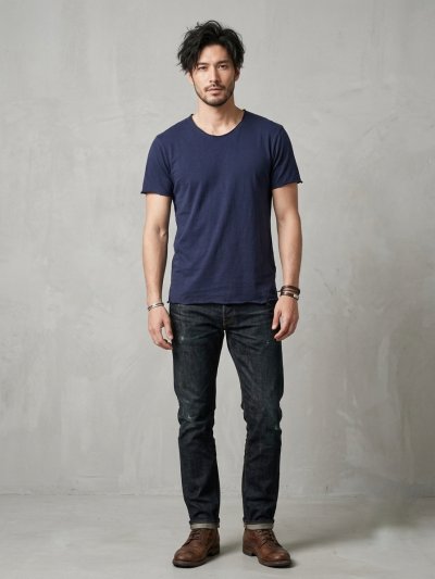 Stone Dark Navy (สีกรมฟอกสโตน) ผลิตจากผ้าฝ้าย 100% ให้ความรู้สึกนุ่มฟู เบาสบาย
