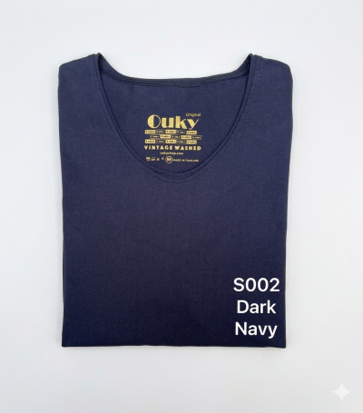 Stone Dark Navy (สีกรมฟอกสโตน) ผลิตจากผ้าฝ้าย 100% ให้ความรู้สึกนุ่มฟู เบาสบาย(copy)