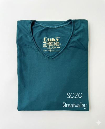 Stone Greatvalley (สีเขียวทะเลฟอกสโตน) ผลิตจากผ้าฝ้าย 100% ให้ความรู้สึกนุ่มฟู เบาสบาย