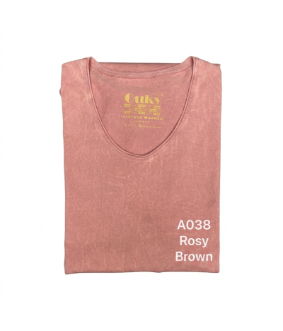 Rosy Brown (สีชมพูกะปิฟอกเอซิด) ผลิตจากผ้าฝ้าย 100% ให้ความรู้สึกนุ่มฟู เบาสบาย