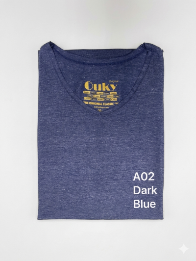 Dark Blue(สีกรม) เสื้อยืดคอวีเปลือย ดีไซน์สวย เนื้อผ้าบางเบา เนื้อผ้านุ่มสวมใส่สบาย ระบายอากาศดี ไม่ร้อนอบอ้าว