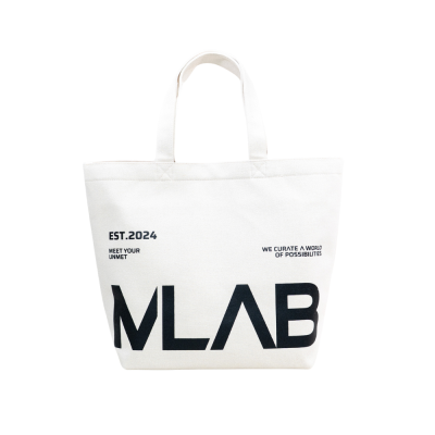 MLAB กระเป๋าผ้าแคนวาส กระเป๋าสะพายไหล่ Canvas Tote Bag พิมพ์ลาย MLAB MLAB กระเป๋าผ้าแคนวาส กระเป๋าสะพายไหล่ Canvas Tote Bag พิมพ์ลาย MLAB