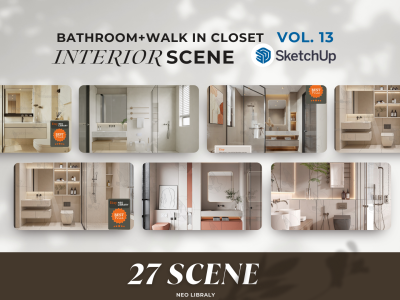 BATHROOM+WALK IN CLOSET SCENE VOL.13