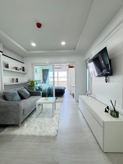 10R0511 คอนโดมิเนียม 1 ห้องนอน 1 ห้องน้ำ ให้เช่าเดือนละ 17,000 บาท โซนสามกอง