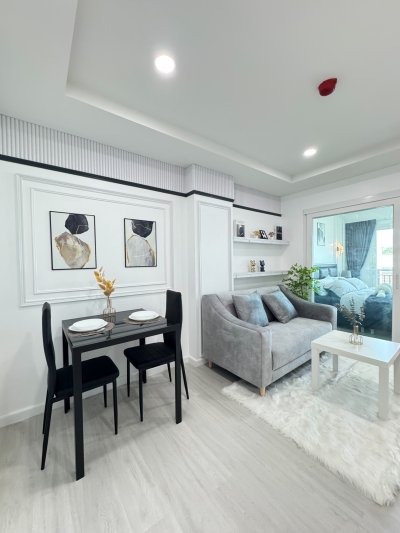 10R0511 คอนโดมิเนียม 1 ห้องนอน 1 ห้องน้ำ ให้เช่าเดือนละ 17,000 บาท โซนสามกอง