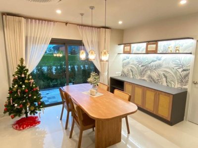 11R0308 ให้เช่าบ้านเดี่ยวสองชั้น 4ห้องนอน 3ห้องน้ำ ราคา 95,000/เดือน โซนเกาะแก้ว