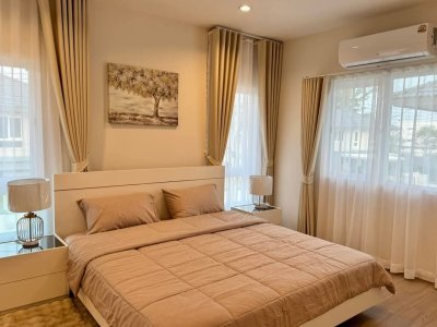 11R0411 ให้เช่าบ้านเดี่ยวสองชั้น 3 ห้องนอน 3 ห้องน้ำ ราคา 90,000/เดือน โซนเกาะแก้ว