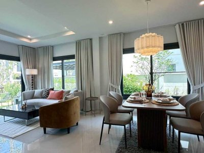 11R0495 ให้เช่าบ้านเดี่ยวสองชั้น 3 ห้องนอน 3 ห้องน้ำ ราคา 65,000/เดือน โซนเกาะแก้ว