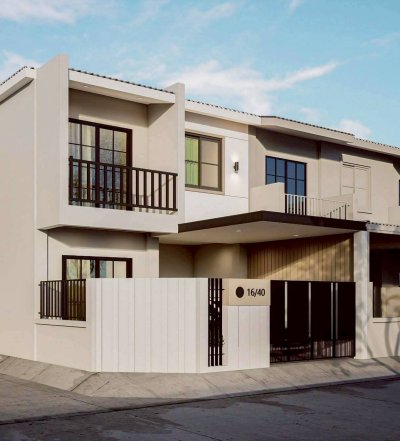 11S0125 ขายบ้านแฝดสองชั้น ราคา 3,990,000 บาท 3 ห้องนอน 2 ห้องน้ำ โซนเกาะแก้ว
