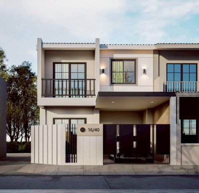 11S0125 ขายบ้านแฝดสองชั้น ราคา 3,990,000 บาท 3 ห้องนอน 2 ห้องน้ำ โซนเกาะแก้ว