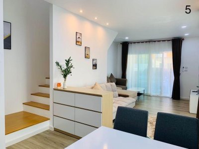 12R0381 ให้เช่าบ้านแฝดสองชั้น 3 ห้องนอน 3 ห้องน้ำ ราคา 40,000/เดือน โซนถลาง