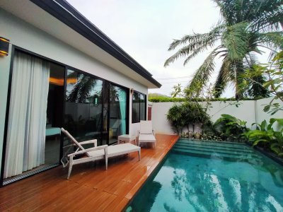 1R0090 ให้เช่า pool villa 2 ห้องนอน 2 ห้องน้ำ ราคา 60,000/เดือน โซนสนามบิน