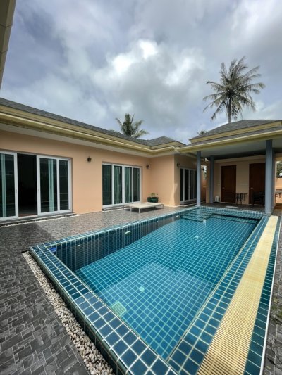 1R0105 ให้เช่า pool villa 3 ห้องนอน 4 ห้องน้ำ ราคา 55,000/เดือน โซนสนามบิน