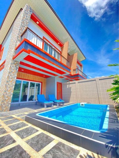 1R0142 ให้เช่า pool villa 2 ห้องนอน 3 ห้องน้ำ ราคา 60,000/เดือน โซนสนามบิน