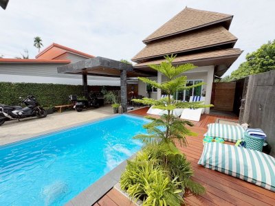 2R0893 ให้เช่า pool villa 2 ห้องนอน 2 ห้องน้ำ ราคา 85,000/เดือน โซนเชิงทะเล พร้อมเฟอร์นิเจอร์ครบครัน