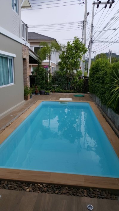 5R0064 ให้เช่าบ้านเดี่ยวพร้อมสระว่ายน้ำ 3 ห้องนอน 2 ห้องน้ำ ราคา 60,000/เดือน โซนกะทู้