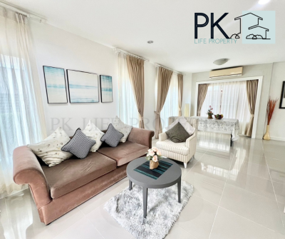 5R0377 ให้เช่าบ้านเดี่ยวสองชั้น 3 ห้องนอน 2 ห้องน้ำ ราคา 45,000/เดือน โซนกะทู้