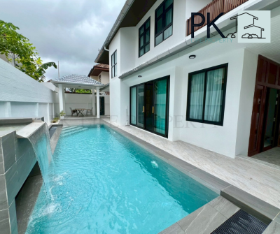5R0703 ให้เช่า Pool Villa สองชั้น 4 ห้องนอน 4 ห้องน้ำราคา 80,000/เดือน โซนกะทู้