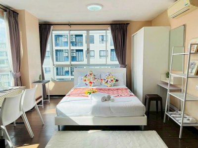5R0714 คอนโดมิเนียม 1 ห้องนอน 1 ห้องน้ำ ให้เช่าเดือนละ 14,000 บาท โซนกะทู้
