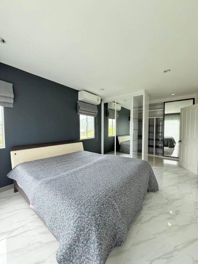 5R0755 ให้เช่าบ้านเดี่ยวสองชั้น 3 ห้องนอน 2 ห้องน้ำ ราคา 55,000/เดือน โซนกะทู้