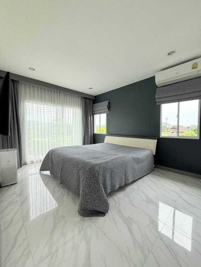 5R0755 ให้เช่าบ้านเดี่ยวสองชั้น 3 ห้องนอน 2 ห้องน้ำ ราคา 55,000/เดือน โซนกะทู้