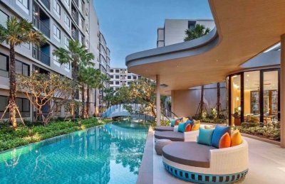 5R0768 คอนโดมิเนียม 1 ห้องนอน 1 ห้องน้ำ ให้เช่าเดือนละ 22,000 บาท โซนกะทู้