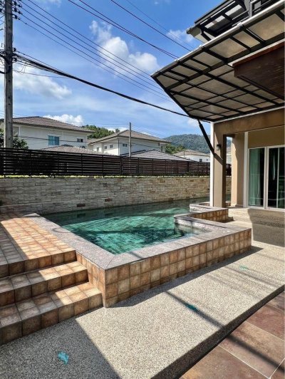 5S0224 ขายบ้านเดี่ยวสองชั้น พร้อมสระว่ายน้ำ 3ห้องนอน 3ห้องน้ำ ราคา 9,300,000 บาท โซนกะทู้