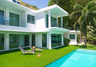 6R0027 ให้เช่า seaview pool villa 4 ห้องนอน 4 ห้องน้ำ ราคา 149,000/เดือน โซนกะตะ