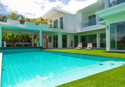 6R0027 ให้เช่า seaview pool villa 4 ห้องนอน 4 ห้องน้ำ ราคา 149,000/เดือน โซนกะตะ