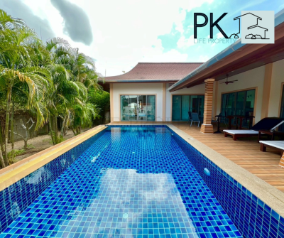 7R0196 ให้เช่า pool villa 3 ห้องนอน 4 ห้องน้ำ ราคา 85,000/เดือน โซนราไวย์