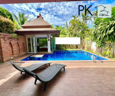 7R0569 ให้เช่า pool villa 3 ห้องนอน 2 ห้องน้ำ ราคา 65,000/เดือน โซนราไวย์