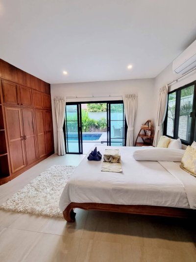 7R0661 This pool villa for rent 4 bedrooms 3 bathrooms 120,000 permonth at rawai have fully furnished